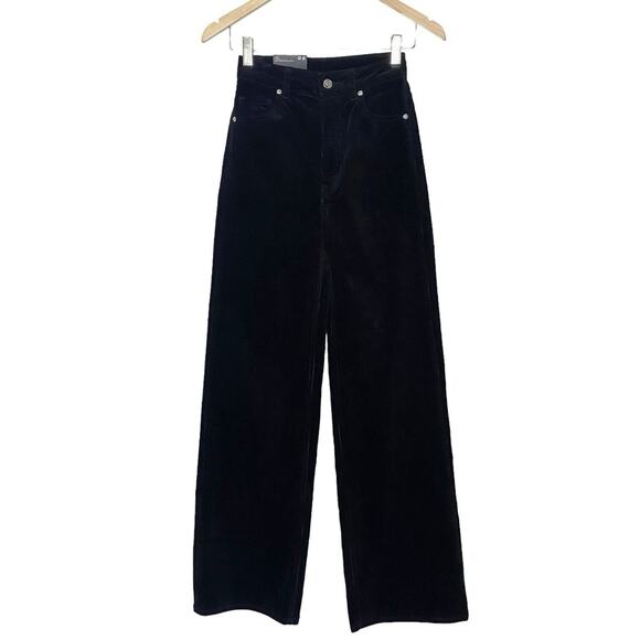 Divided by H&M Pants - H&M Divided Womens Size 4 Corduroy High Waist Pants Wide-Leg Pockets Black